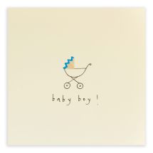 Baby Boy Pram Card