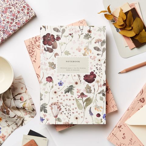 Pressed Floral Lay Flat Notebook