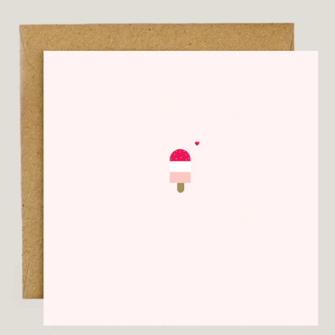 Ice Lolly + Heart Card