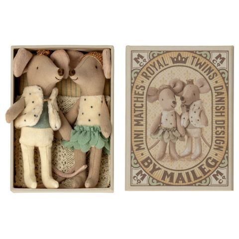 Royal Twins Mice In Matchbox