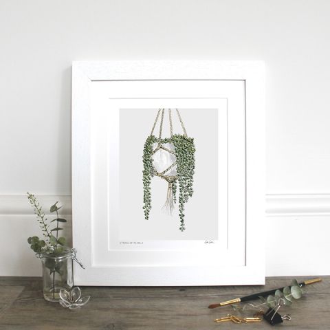 String of Pearls Mounted Fine Art Print