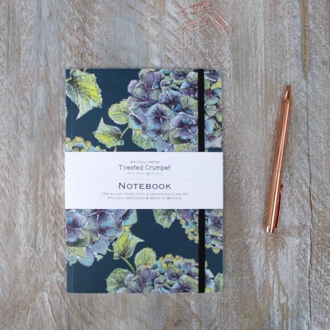 Hydrangea Noir A5 Lined Notebook