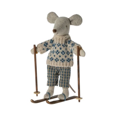 Winter Mice with Ski Set - Dad