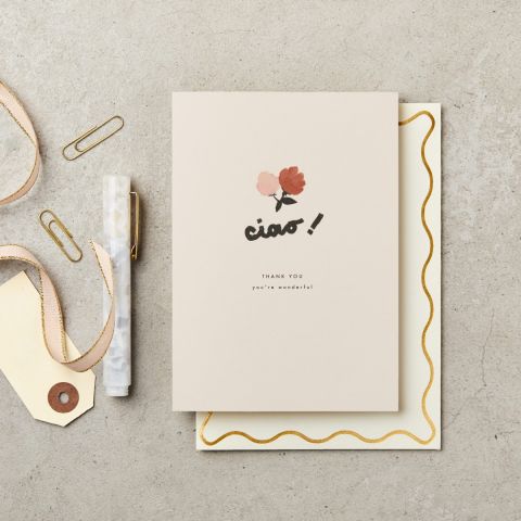 Ciao Rose Thank you Card