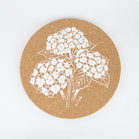 Cork Placemat - Hydrangea