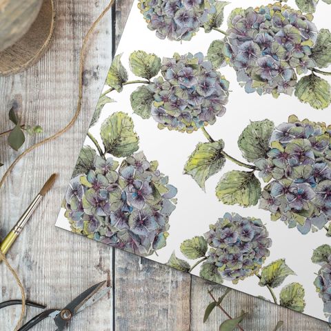 Luxury Hydrangea Pure Gift Wrap