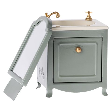 Sink Dresser with Mirror - Dark Mint