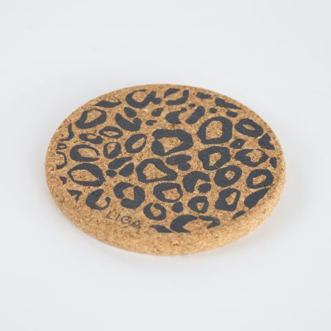 Cork Coaster - Leopard Print